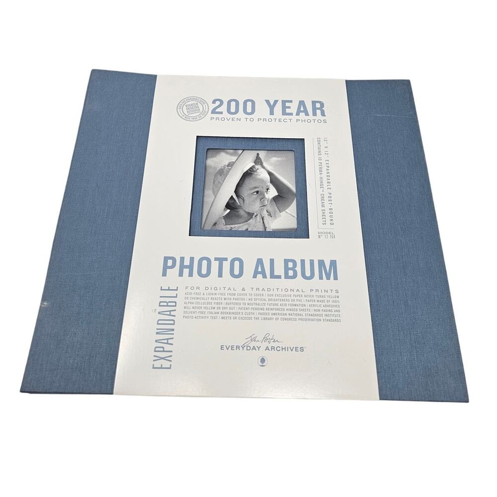 NEW John Porter Expandable Photo Album Blue 12x12 Post Bound Wilhelm Researched